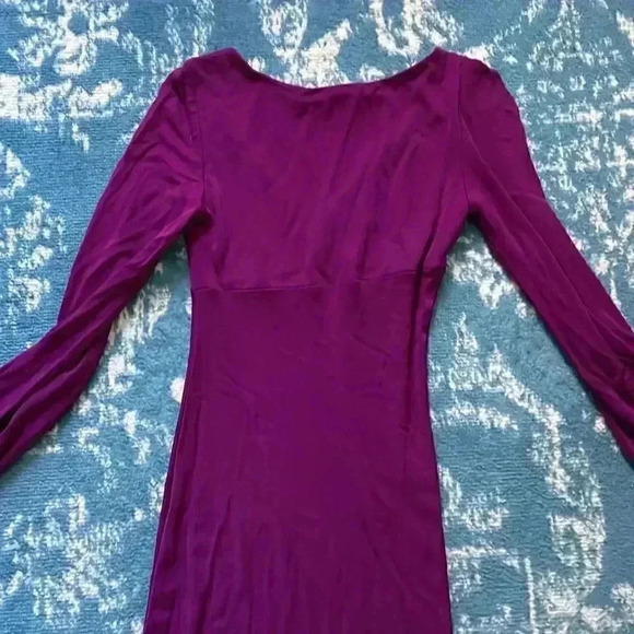 Dan Van Furstenberg V-neck asymmetrical open sleeve rare dress six - Picture 6 of 9